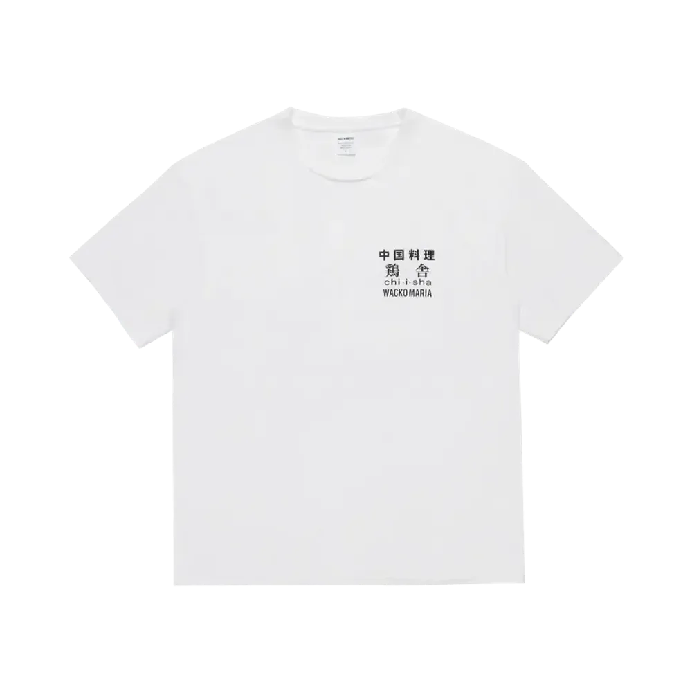 WACKO MARIA x 鶏舎 Washed Heavy Weight T-Shirt "White"