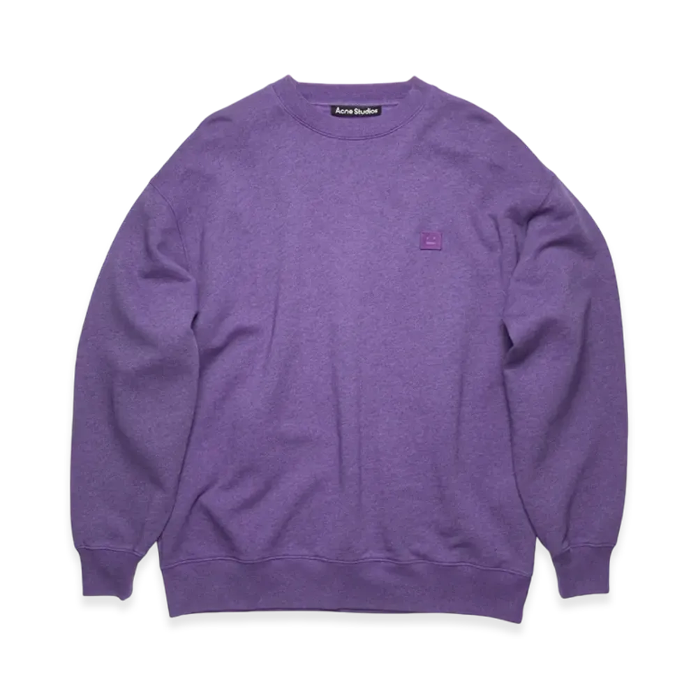 Acne Studios Forba Face Crewneck Sweatshirt "Electric Purple"