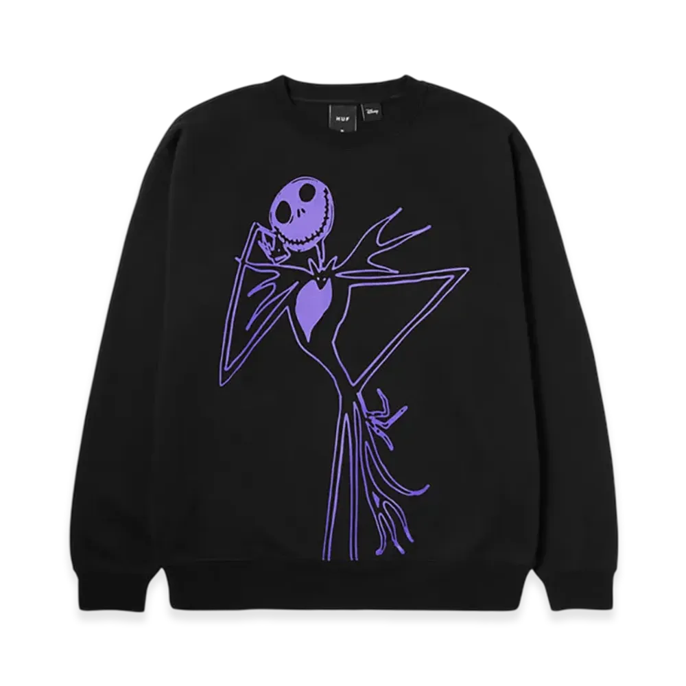 HUF x THE NIGHTMARE BEFORE CHRISTMAS Jack Skellington Crew "Black"