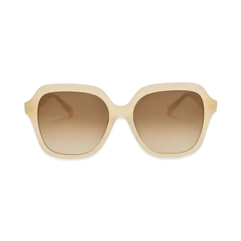 CHARLES & KEITH Recycled Acetate Wide Square Sunglasses "Butter"