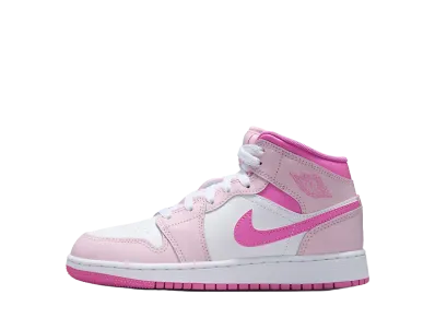 Nike GS Air Jordan 1 Mid "Pink Foam/China Rose"