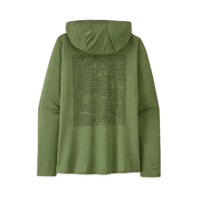 Patagonia Women's Capilene Cool Daily Graphic Hoody "Terrain Green"