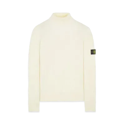 Stone Island 525C2 FULL RIB PURE WOOL "Natural White"
