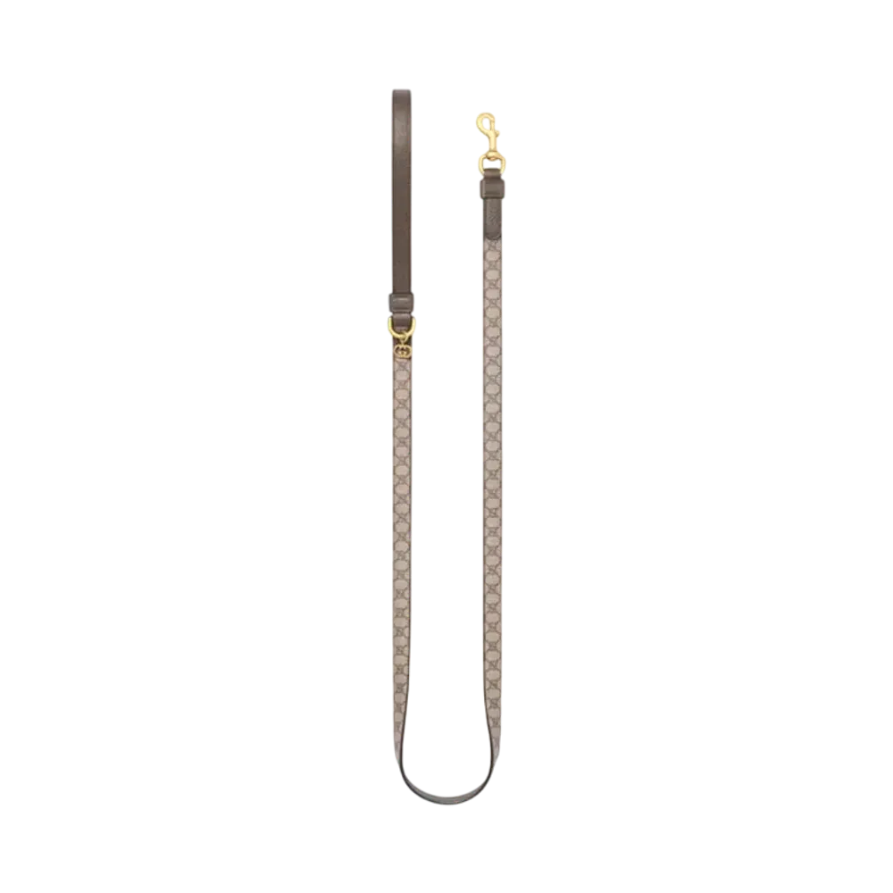 GUCCI Extra-Small Pet Leash "Beige/Ebony"