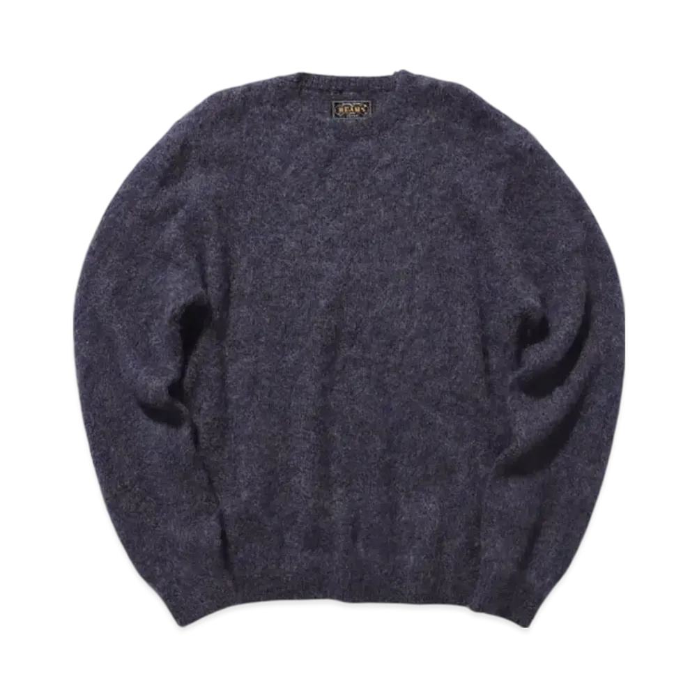 BEAMS Crew Stretch Mohair "Navy"