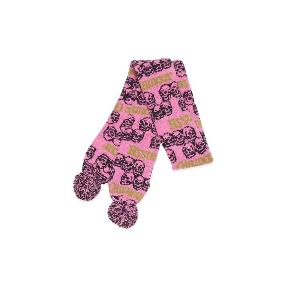 HYSTERIC GLAMOUR Women's Skull Stripe Scarf "Pink"