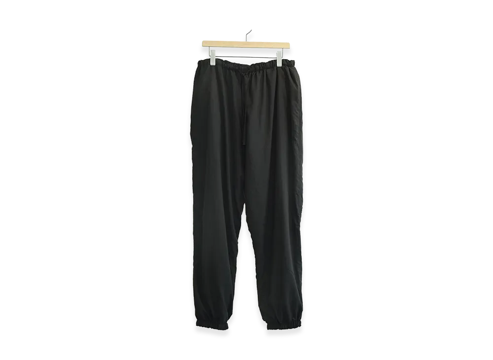 COMOLI Linen Satin Drawstring Pants "Black"
