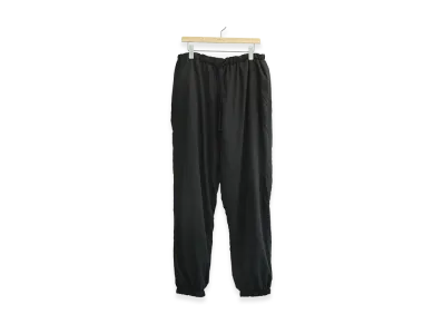 COMOLI Linen Satin Drawstring Pants "Black"