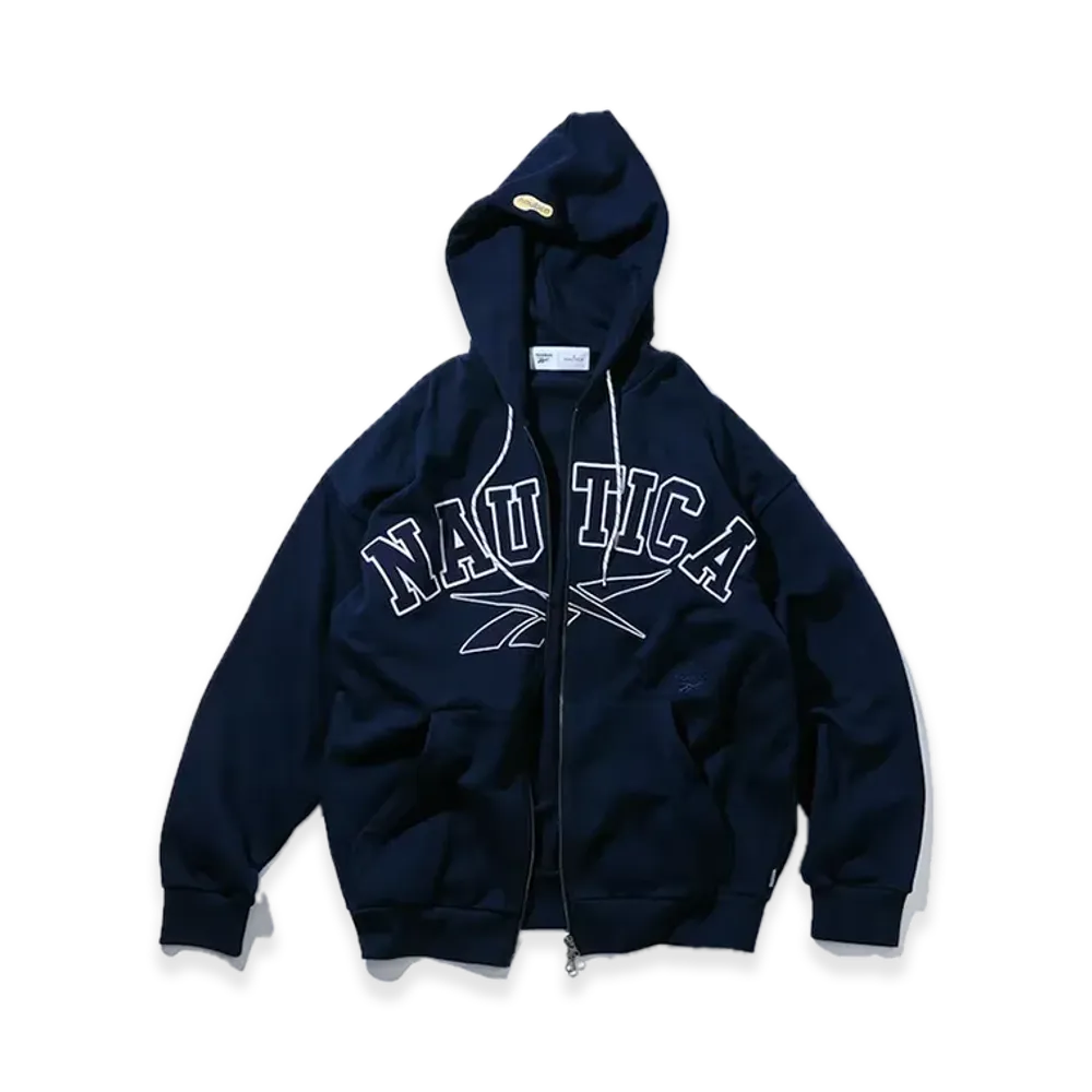 Reebok x NAUTICA Arc Logo Heavyweight Zip Hoodie "Navy"