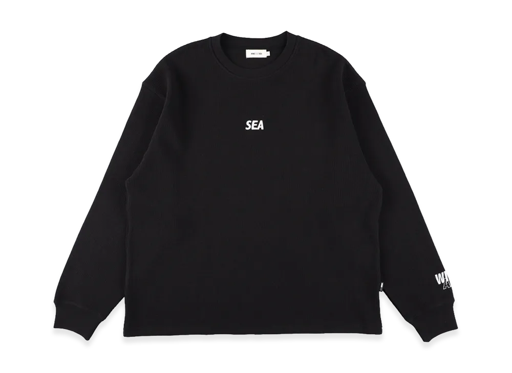 WIND AND SEA Heavy Waffle L/S Tee "Black"