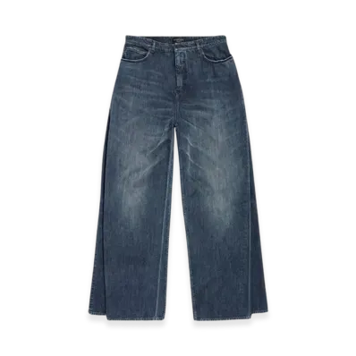 BALENCIAGA Double Front Pants "Dark Blue"