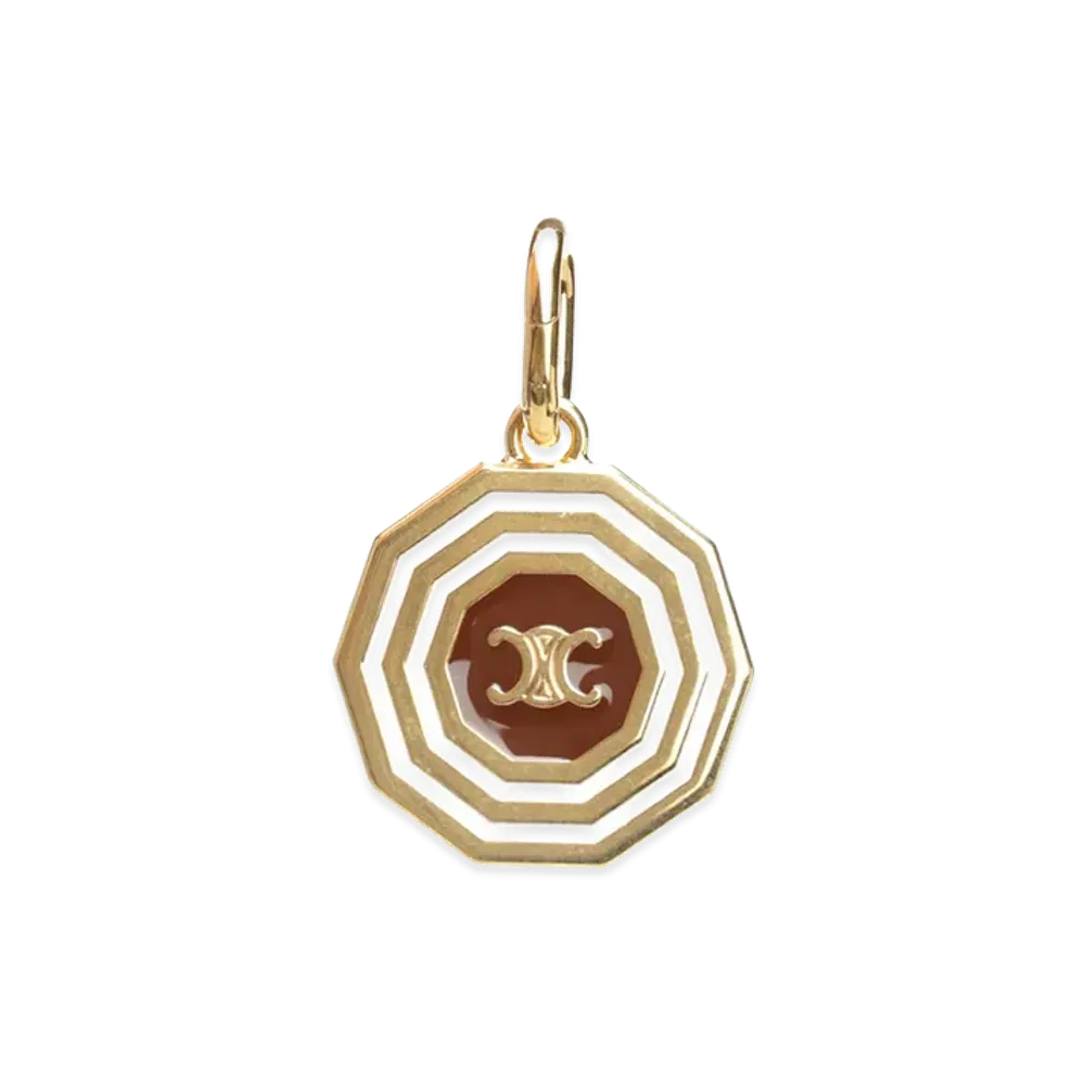 CELINE Women's Decagon Triomphe Medal "Gold"