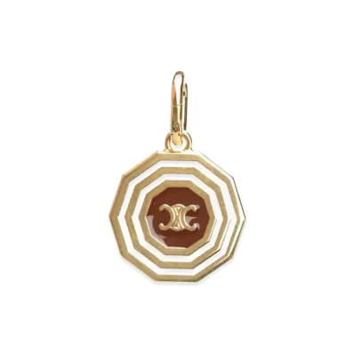 CELINE Women's Decagon Triomphe Medal "Gold"