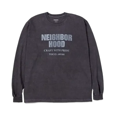 NEIGHBORHOOD for ISETAN NH 232 SPOT . TEE LS-1 "Charcoal"