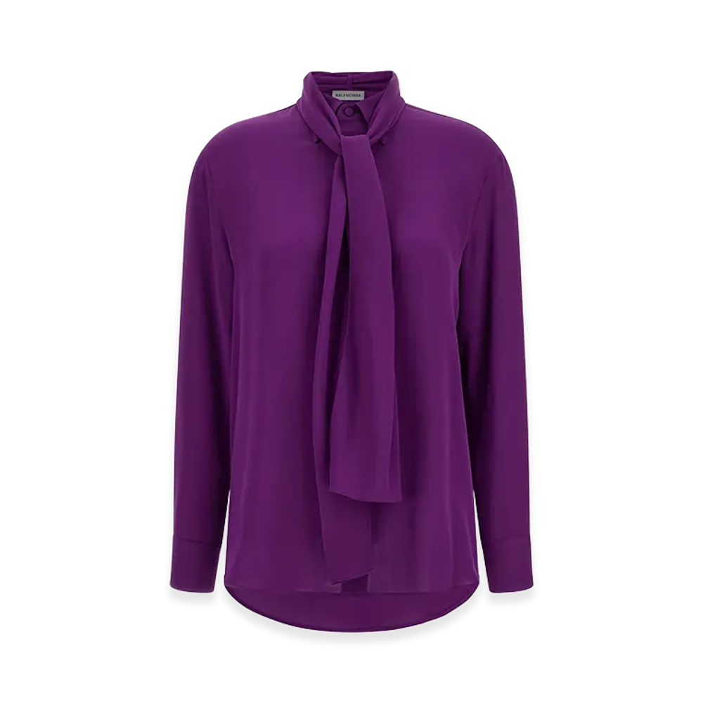BALENCIAGA Women's Shirt With Scarf "Purple/Pink"