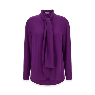 BALENCIAGA Women's Shirt With Scarf "Purple/Pink"
