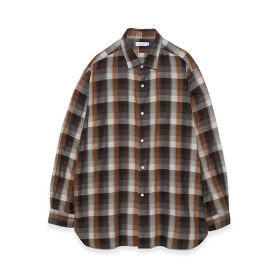 nanamica Regular Collar Wind Shirt "Brown"