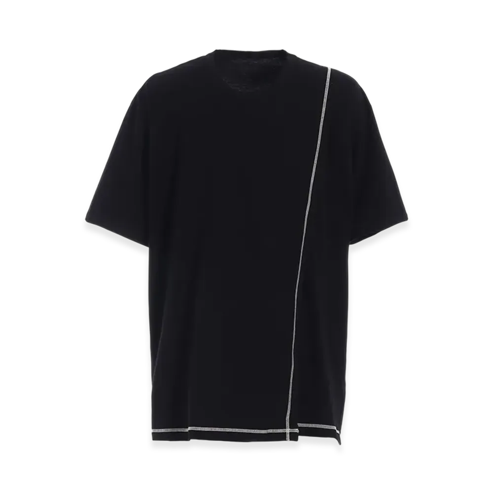 S'YTE Soft Jersey Color Stitch Layered T-Shirt "Black"