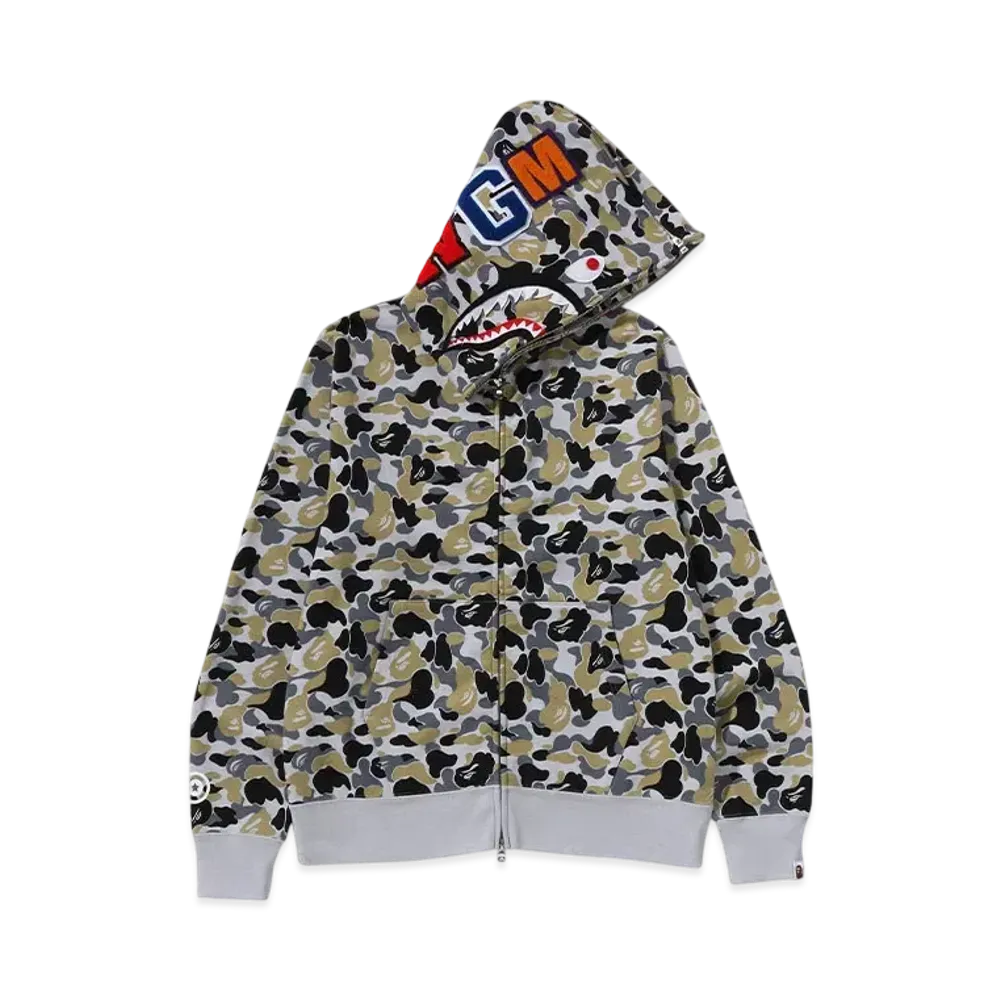 A BATHING APE Crystal Stone Shark Full Zip Hoodie "Green"