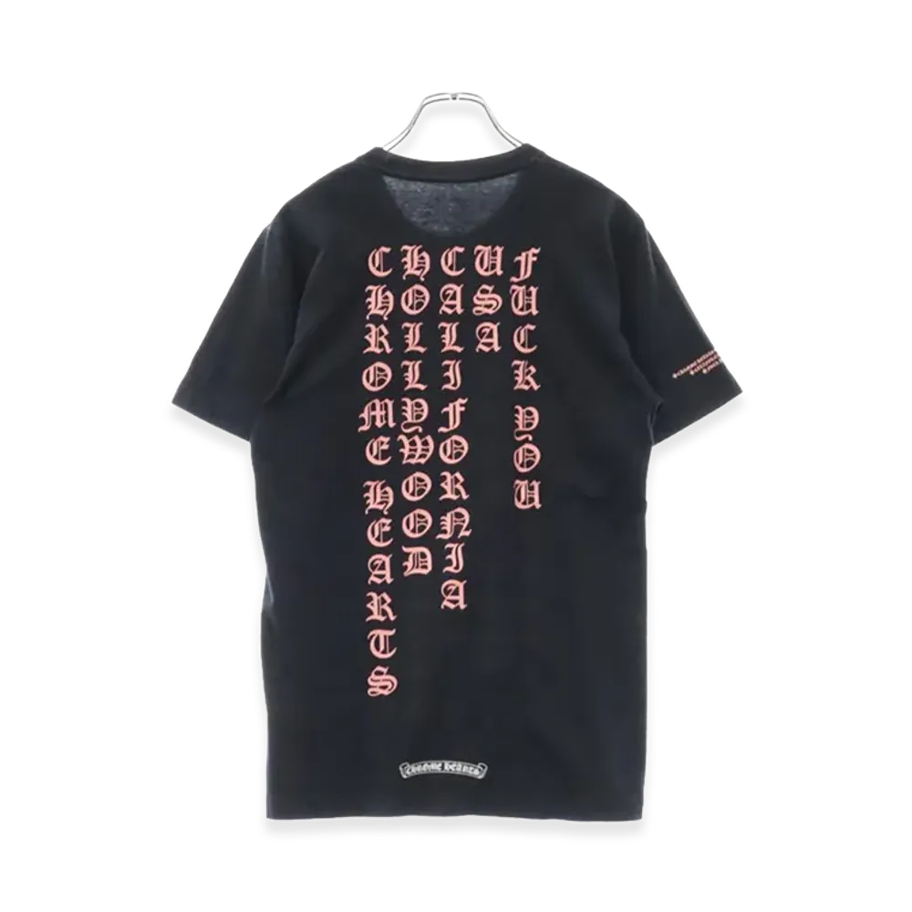 Chrome Hearts Neon Pink Logo S/S T-Shirt "Black/Pink"