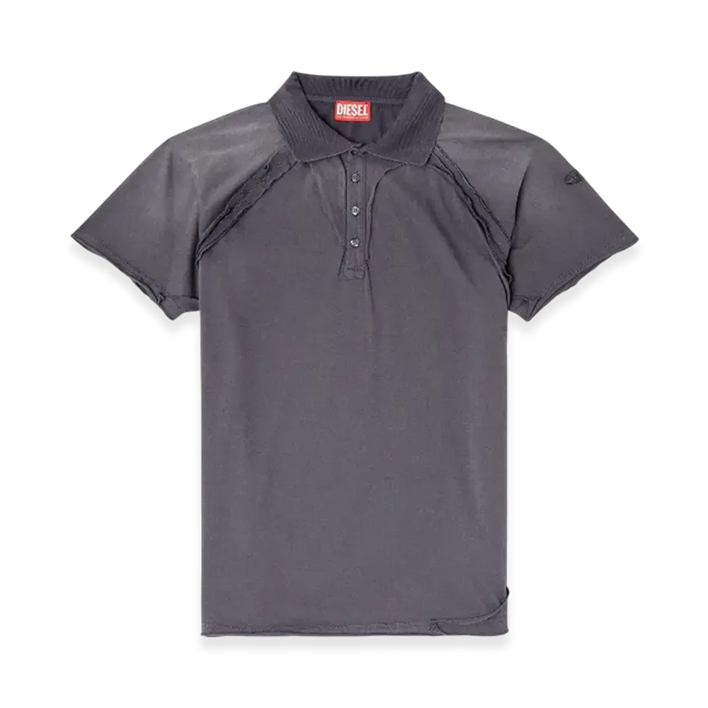 Diesel T-Nory Polo Shirt With Peel-Off Effect "Gray"