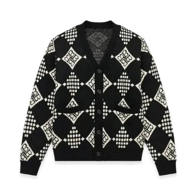 BREATH Diamond Knit Cardigan "Black"