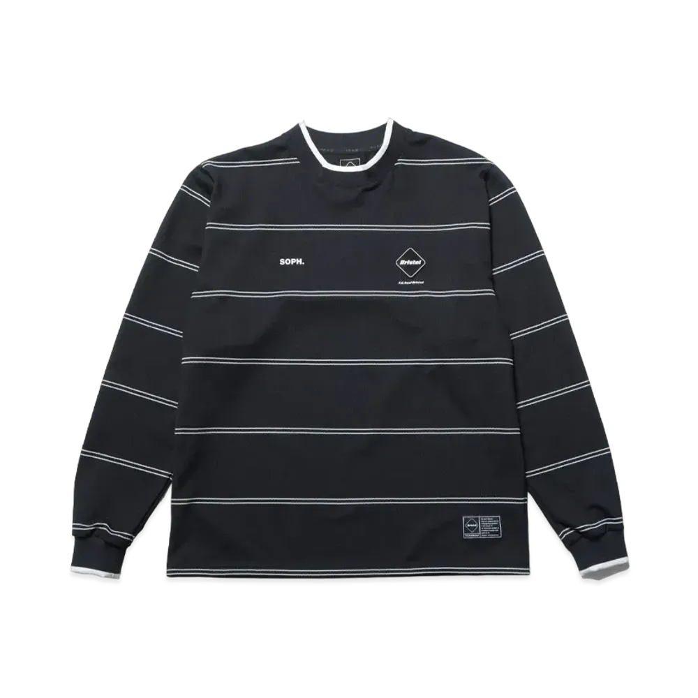 F.C.Real Bristol Border Long Sleeve Baggy Top "Black"