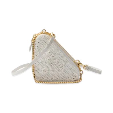 PRADA Crochet Mini Pouch "White"