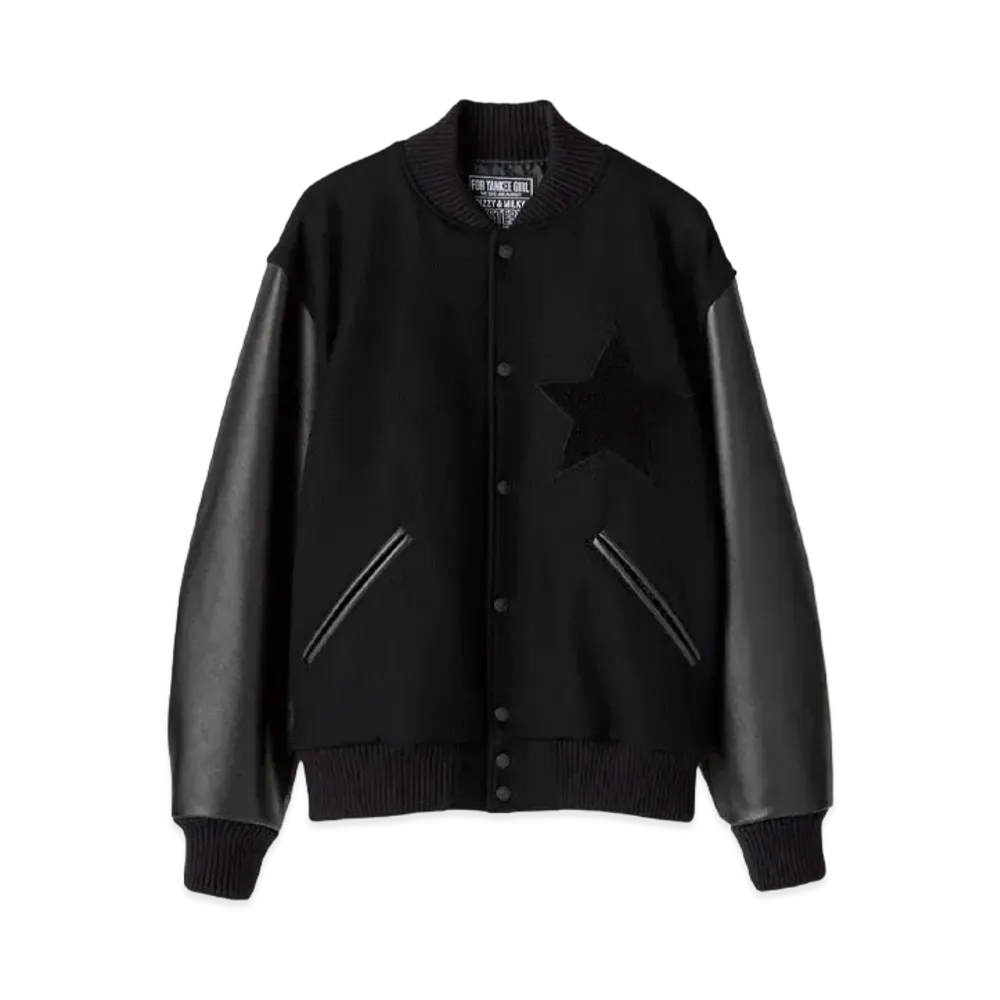 HYSTERIC GLAMOUR x TSUYOSHI NOGUCHI Dynamite Angel Embroidery Stadium Jacket "Black"