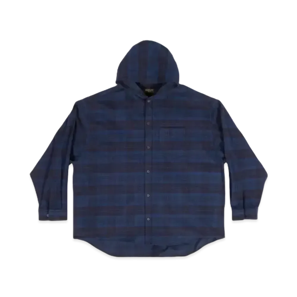 BALENCIAGA Hooded Shirt "Blue"
