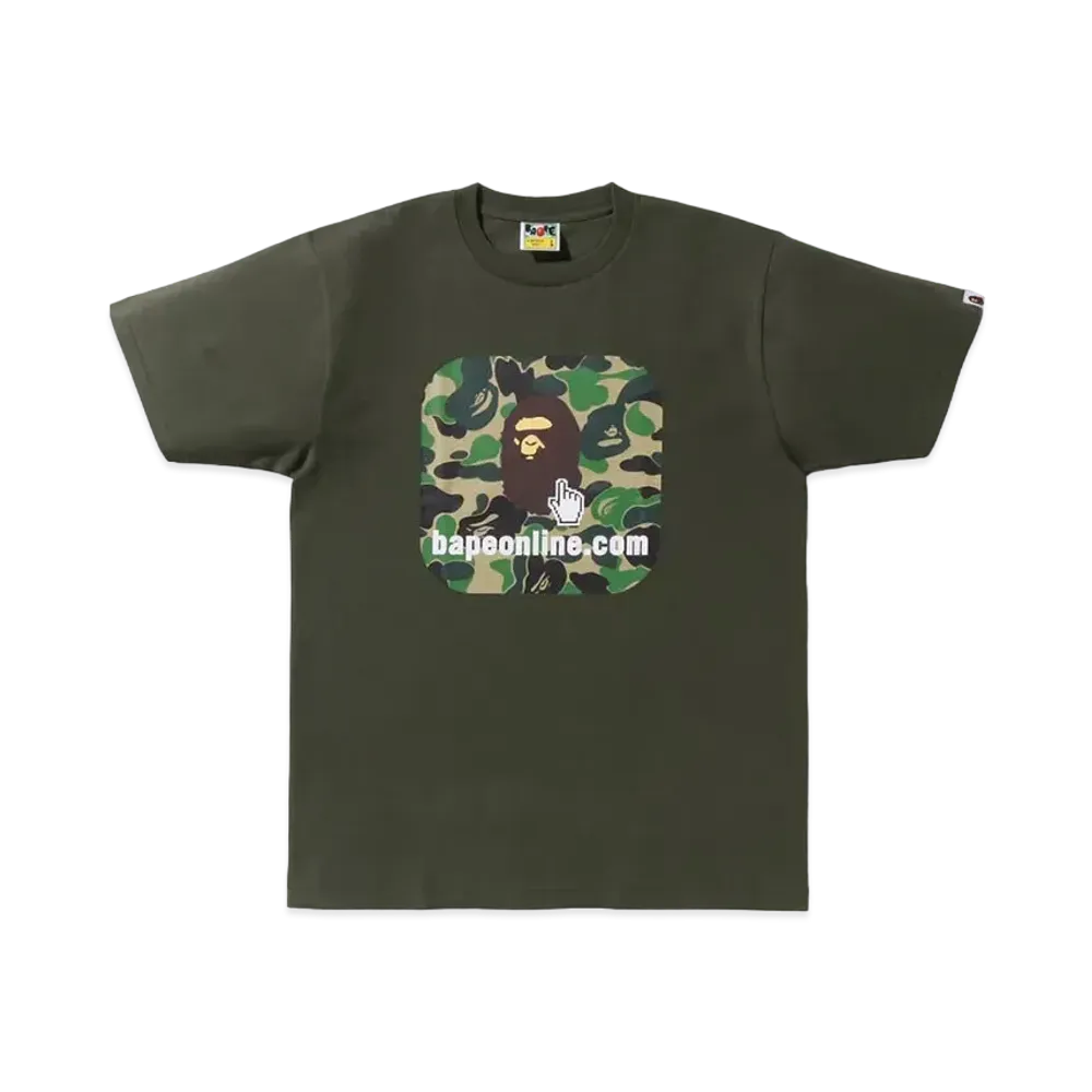 A BATHING APE ABC Camo Bape Online Tee "Olivedrab"