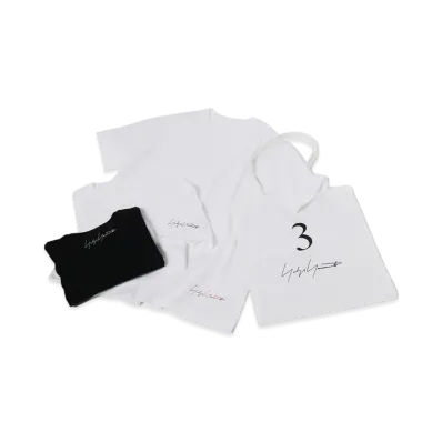 Yohji Yamamoto 3 PACK T-SHIRT "White/White/Black"
