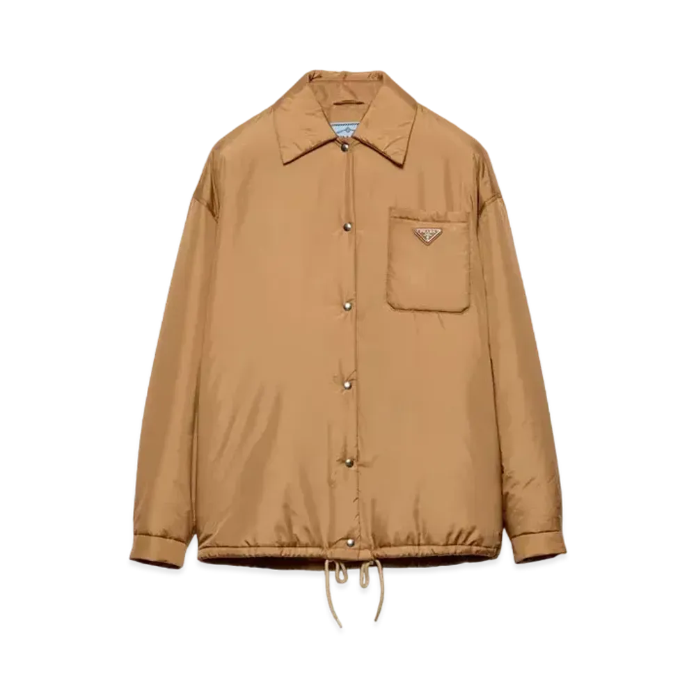 PRADA Women's Lightweight Re-Nylon Blouson Jacket "Beige"