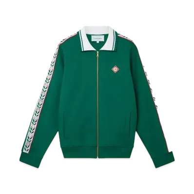 Casablanca Laurel Zip Up Sweatshirt "Green"