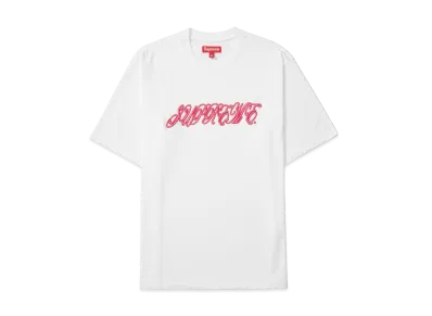 Supreme Raised Script S/S Top "White"