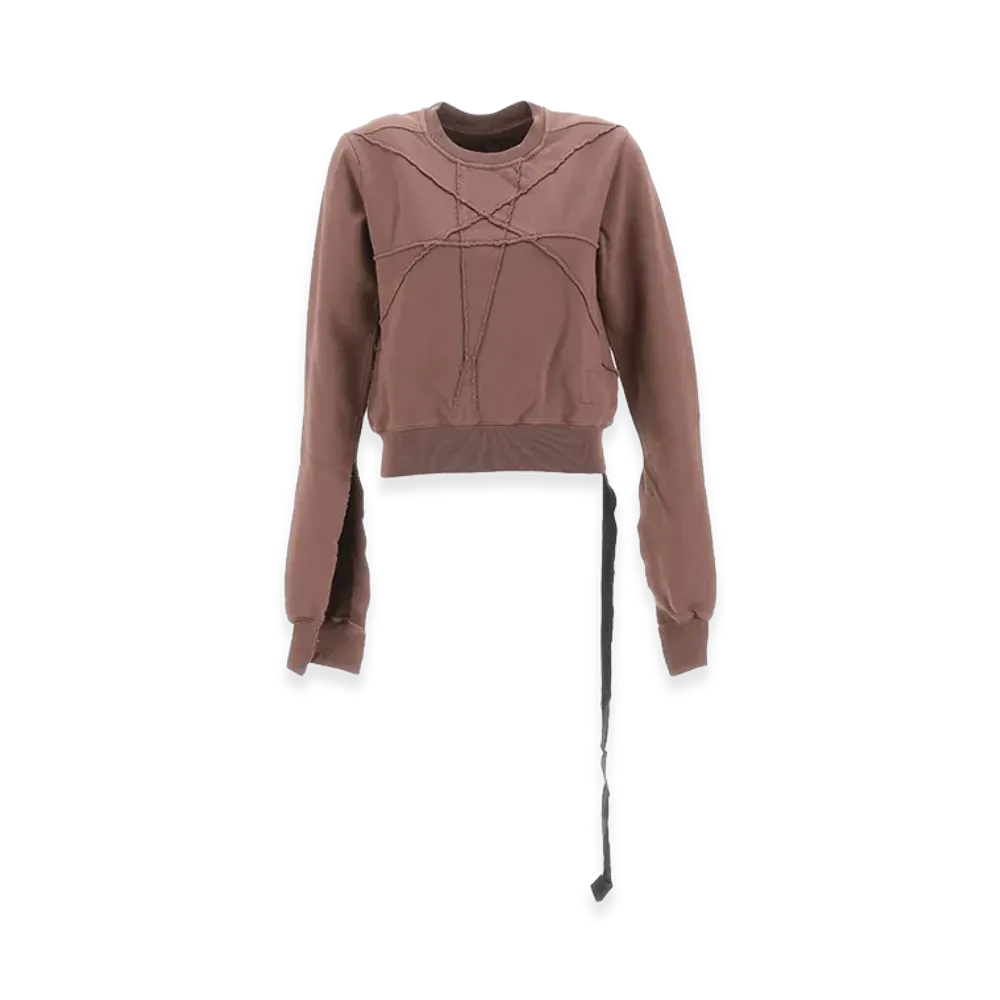 Rick Owens DRKSHDW Women's Cropped Sweatshirt "Brown"