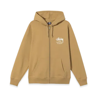 Stussy Stock DSM Los Angeles Zip Hoodie 2021 "Khaki"