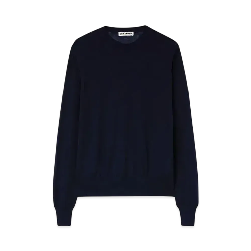 Jil Sander Men's Lightweight Cashmere Crew-Neck Sweater "Navy"