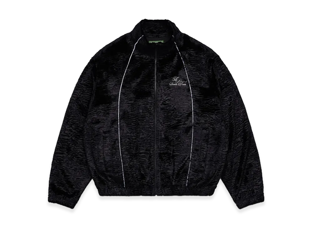 DENIM TEARS Faux Astrakhan Track Jacket "Black"