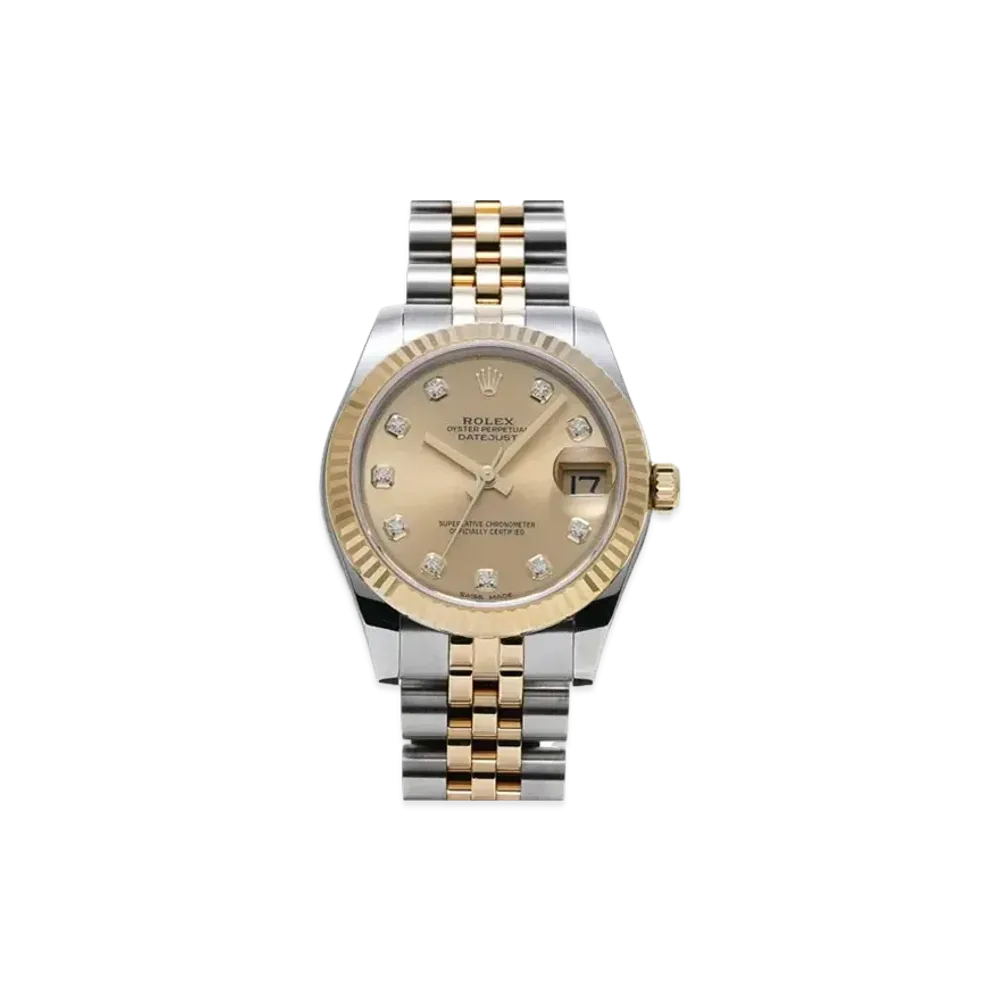 ROLEX Datejust 10P Diamonds "Champagne/Stainless Steel/Yellow Gold"