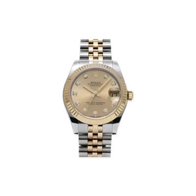 ROLEX Datejust 10P Diamonds "Champagne/Stainless Steel/Yellow Gold"