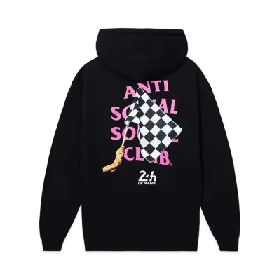ANTI SOCIAL SOCIAL CLUB x LE MANS Chequered Flag Tie-Dye Hoodie "Black"