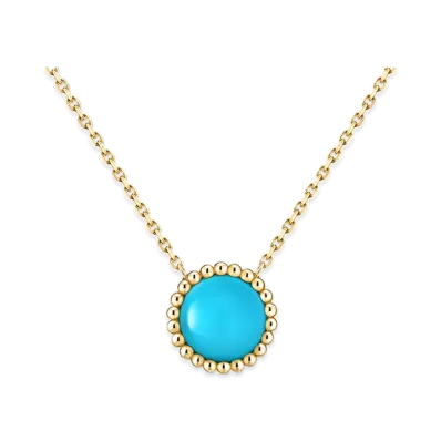 Van Cleef & Arpels Perlee couleurs pendant "18K Yellow gold/Turquoise"