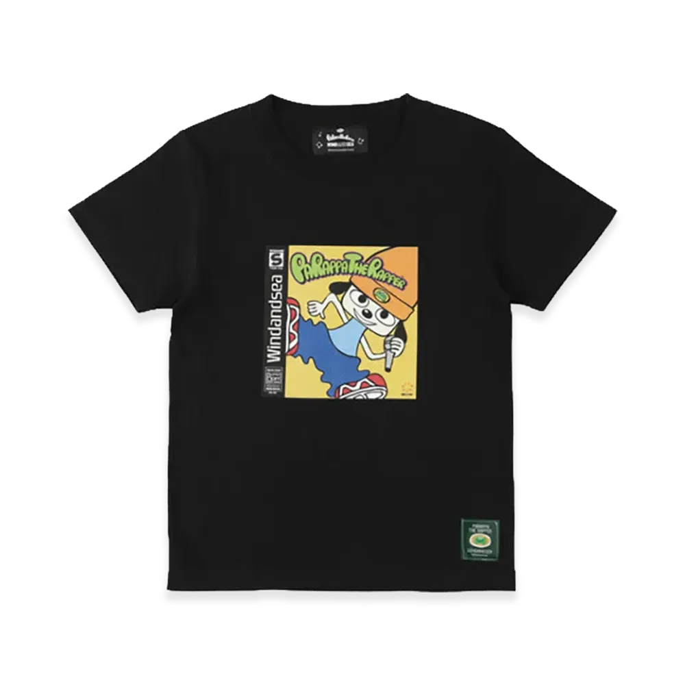 WIND AND SEA x Parappa The Rapper Kids Parappa Cover Tee "Black"
