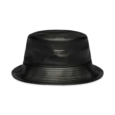 RHUDE Leather Bucket Hat "Black"