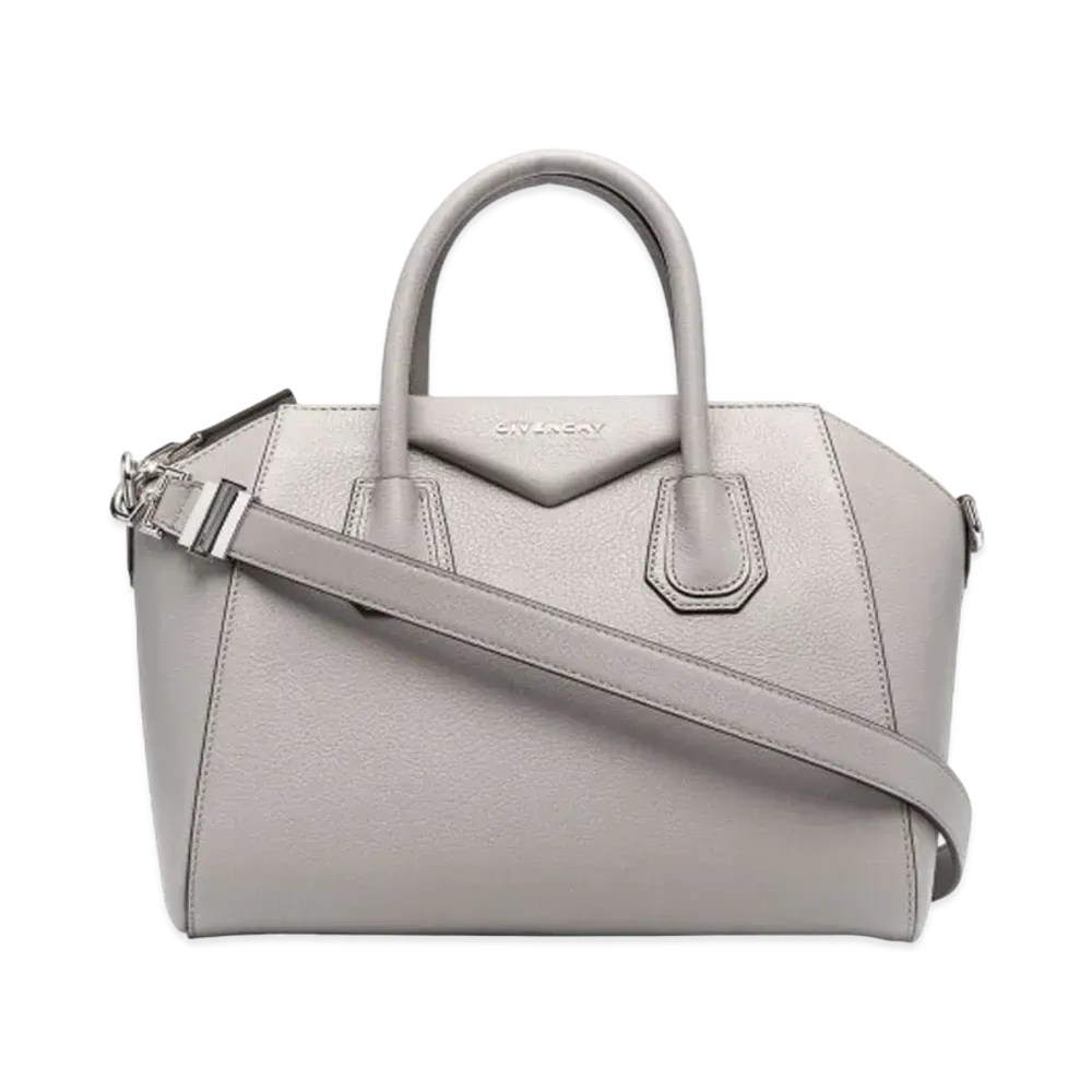 GIVENCHY Small Antigona Bag in Grained Leather "Grey"