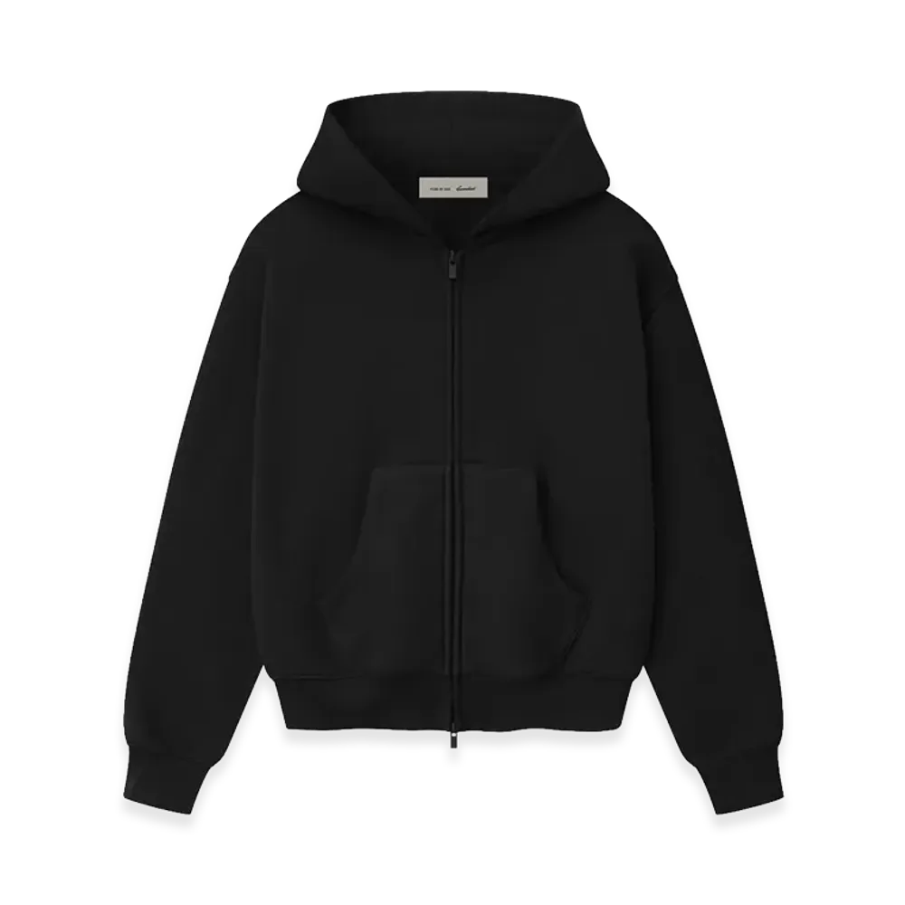 FEAR OF GOD ESSENTIALS Women's Classic Full Zip Hoodie "Vintage Black"