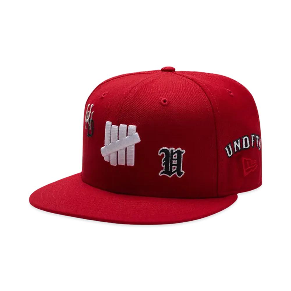 UNDEFEATED x New Era All Over Fitted "Red"