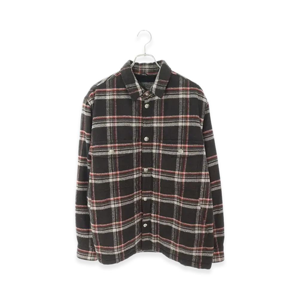 Chrome Hearts Boa Lined Flannel Check Shirt Blouson "Black/Red/Gray"