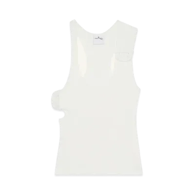 Courreges 90'S Rib Tank Top "Heritage White"